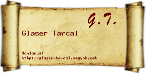 Glaser Tarcal névjegykártya